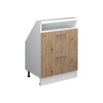 Meuble de rangement sous pente rion avec 2 tiroirs ch�ne artisan vicco