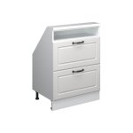 Meuble de rangement sous pente rion avec 2 tiroirs blanc campagne vicco 56103