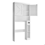 Meuble de rangement wc - duoku - armoire au - dessus des toilettes - 3 compartiments - bois - 1713 cm ...
