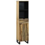 Meuble de salle de bain - 38 x 335 x 160 cm - bois massif mangue - gain de place - 1 porte & tiroir