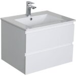 Meuble simple vasque 60cm sorrento blanc + vasque