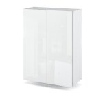 Meuble de salle de bain blanc brillant suspendu 60 cm colonne de salle de bain pour salle de bain