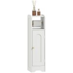 Meuble salle de bain - homcom - meuble toilettes wc rangement troit - tagre rglable - gain de place ...