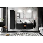 Meuble salle de bain - otitec - bold black - 160 cm - double vasque - noir mat