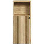 Meuble de salle de bain - rangement bas - dcor chne - l40 x h95 x p31cm - pure bliss