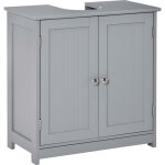 Meuble salle de bain sous lavabo kleankin meuble sous - vasque placard 2 portes avec �tag�re - dim. 60l ...