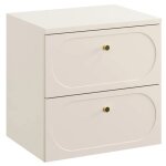 Meuble de salle de bain sous vasque suspendu avec plan donna sand - beige - 60 cm