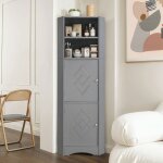 Meuble de salle de bain sur pied armoire dangle avec 2 compartiments de rangement avec tagre rglable ...