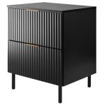 Meuble de salle de bain sur pieds sous vasque avec plan flow ? noir ? 60 cm