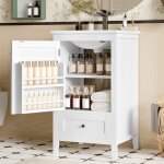 Meuble de salle de bain sur pied avec une vasque - 1 porte et 1 tiroir - 51x46x85cm - blanc(robinet non ... Meuble de salle de bain sur pied avec une vasque - 1 porte et 1 tiroir - 51x46x85cm - blanc(robinet non ...