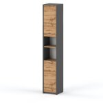 Meuble de salle de bain - stiv - wotan - 30 cm - ch�ne gris - colonne loft