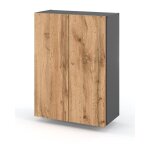 Meuble de salle de bain suspendu 60 cm gris wotan colonne de salle de bain pour salle de bain