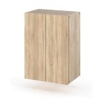 Meuble de salle de bain suspendu en ch�ne sonoma 40 cm colonne de salle de bain pour salle de bain