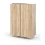 Meuble de salle de bain suspendu en chne sonoma 60 cm colonne de salle de bain pour chambre