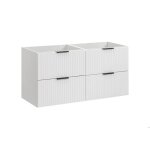 Meuble de salle de bain suspendu sous double vasque adel blanc 120 cm Meuble de salle de bain suspendu sous double vasque adel blanc 120 cm