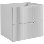 Meuble de salle de bain suspendu sous vasque vena blanc 60 cm