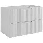 Meuble de salle de bain suspendu sous vasque vena blanc 80 cm