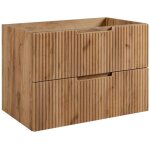 Meuble de salle de bain suspendu sous vasque vena ch�ne 80 cm