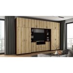 Meuble de salon mural sonoma dark / grand oak natural dako Meuble de salon mural sonoma dark / grand oak natural dako