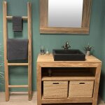 Meuble sdb empro - Échelle porte - serviette 160 cm en teck recyclé Meuble sdb empro - Échelle porte - serviette 160 cm en teck recyclé