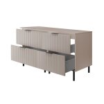 Meuble sous double vasque avec plan sur pieds flow cachemire 120 cm