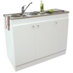 Meuble sous vier decliq 120x60cm 3 portes avec charnires invisibles - neova - s13n23120