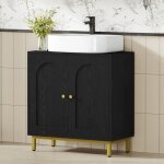 Meuble sous lavabo meuble de rangement pour salle de bain meuble pour �vier avec et 2 portes �tag�re ...
