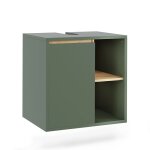 Meuble sous lavabo viola 60x60cm avec des tagres ouvertes vert / artisan vicco