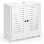 Meuble sous vasque - bealife meuble salle de bain - 2 portes - tagres rglables - rangement persiennes ...