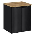 Meuble sous vasque - deconation - astral black - 50 cm - noir - 2 portes