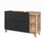 Meuble sous vasque karen 100x65cm avec 2 tiroirs sonoma / anthracite vicco