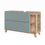 Meuble sous vasque karen 100x65cm avec 2 tiroirs sonoma / bleu vicco