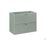 Meuble sous vasque line reed green / sauge 80 cm 2 tiroirs