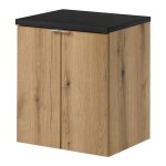 Meuble sous - vasque newport 50 x 60 x 40 cm effet ch�ne noir