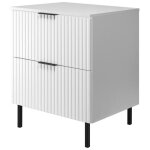 Meuble de salle de bain sur pieds sous vasque avec plan flow ? blanc ? 60 cm