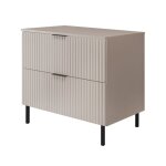 Meuble de salle de bain sur pieds sous vasque avec plan flow ? cachemire ? 80 cm