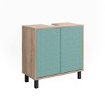Meuble sous vasque simple agasta 56. 2x57. 1cm vert menthe sonoma vicco Meuble sous vasque simple agasta 56. 2x57. 1cm vert menthe sonoma vicco