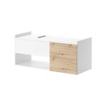 Meuble sous vasque simple alf 105x45cm avec 2 tiroirs blanc blanc vicco Meuble sous vasque simple alf 105x45cm avec 2 tiroirs blanc blanc vicco