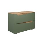 Meuble sous vasque simple marelle 80x57. 5cm avec 2 tiroirs vert / artisan vicco Meuble sous vasque simple marelle 80x57. 5cm avec 2 tiroirs vert / artisan vicco