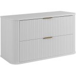 Meuble sous vasque � suspendre glamour blanc 100 cm