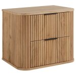 Meuble sous vasque à suspendre glamour chêne craft dor 60 cm Meuble sous vasque à suspendre glamour chêne craft dor 60 cm