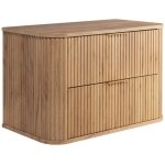 Meuble sous vasque  suspendre glamour chne craft dor 80 cm