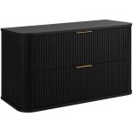 Meuble sous vasque � suspendre glamour noir 100 cm