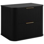 Meuble sous vasque � suspendre glamour noir 60 cm