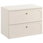 Meuble de salle de bain sous vasque suspendu avec plan donna sand - beige - 80 cm