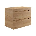 Meuble sous vasque suspendu avec planche - 80 cm - naturel clair - aruba