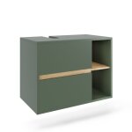 Meuble sous vasque viola 80x60cm avec 2 tiroirs vert / artisan vicco