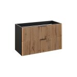 Meuble sous vasque xilo black wotan 100 cm 2 tiroirs