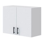 Meuble  suspendre meuble haut pour cuisine avec 2 portes coloris blanc brillant - hauteur 59 x longueur ...