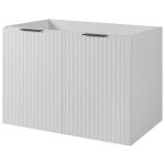 Meuble suspendu sous lavabo avec 2 portes flow blanc 80 cm Meuble suspendu sous lavabo avec 2 portes flow blanc 80 cm